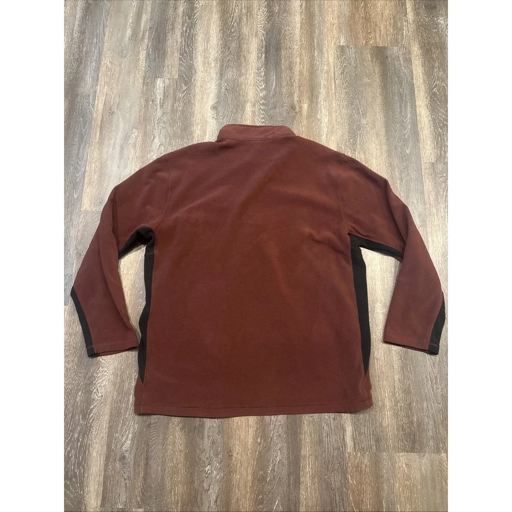The North Face Qtr Zip Polartec Fleece Jacket Men's XXL Burgundy Pullover Logo